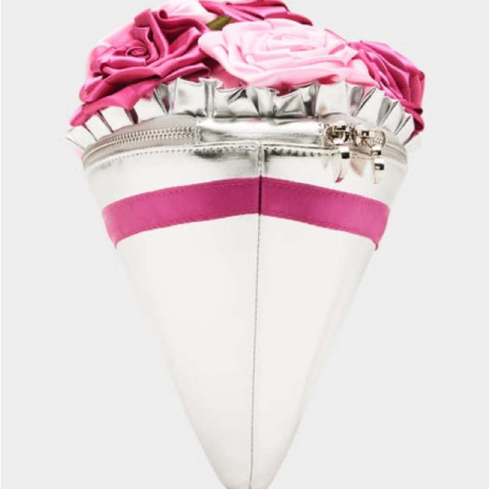 Betsey Johnson KITSCH SOMETHIN NEW BOUQUET CROSSBODY PINK - Picture 3 of 9